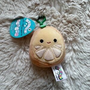 Squishmallows Tan and Cream Plush Keychain
